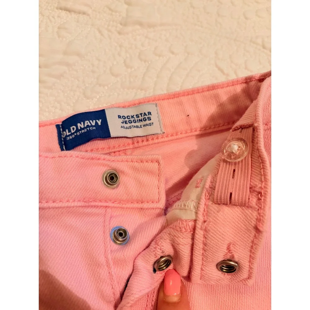 *NWOT* Old Navy Toddler Girls Rockstar Jeggings Denim Pink Size 4T